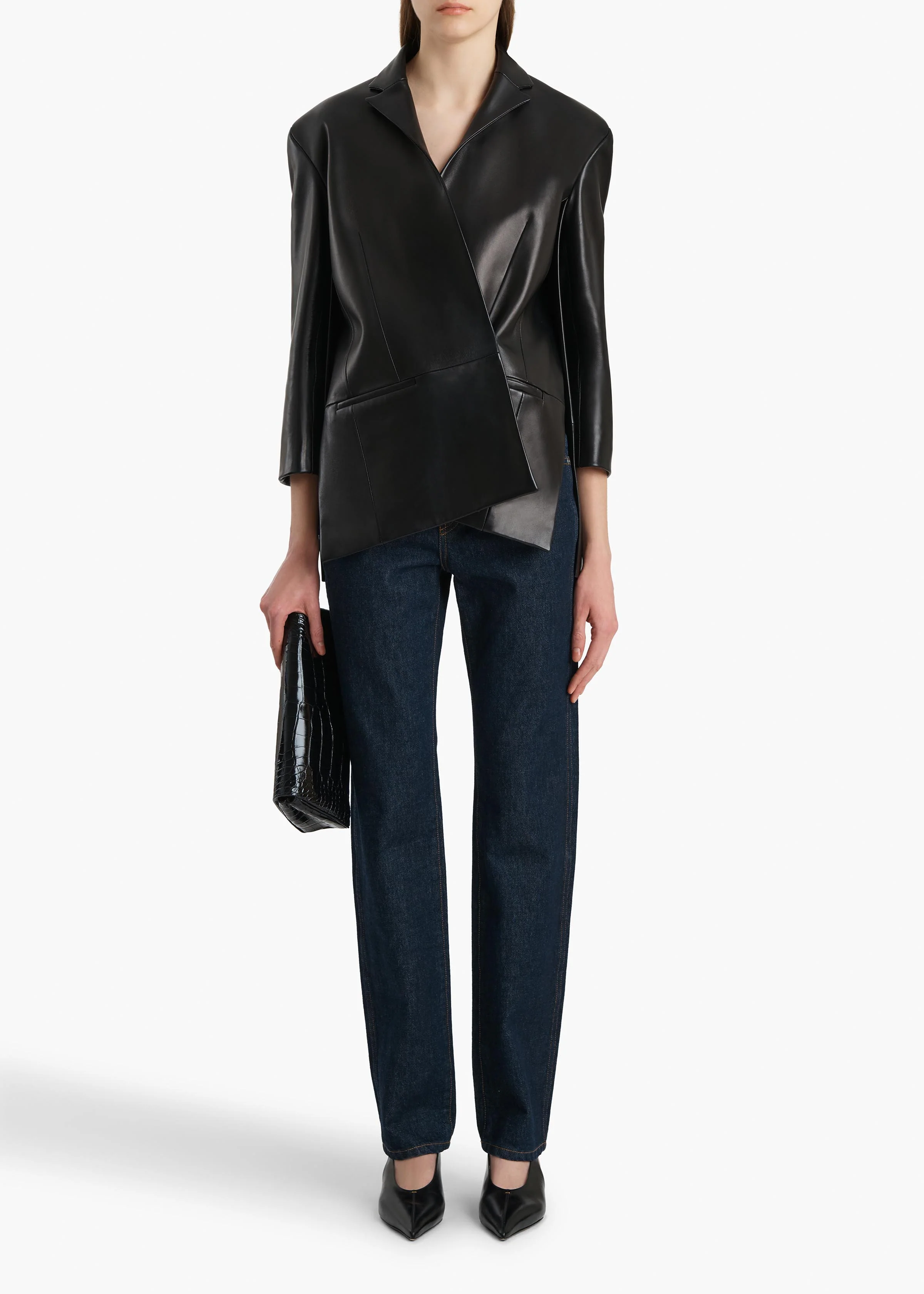 PALTO JACKET BLACK LEATHER 62311012 200 A STYLED
