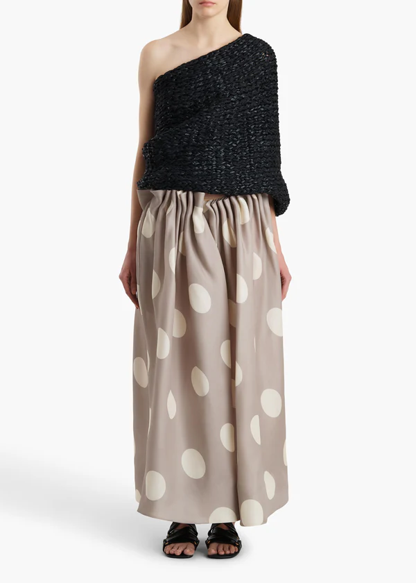 RILEY SKIRT LARGE DOT TEA STAIN 41823020 660 A STYLED