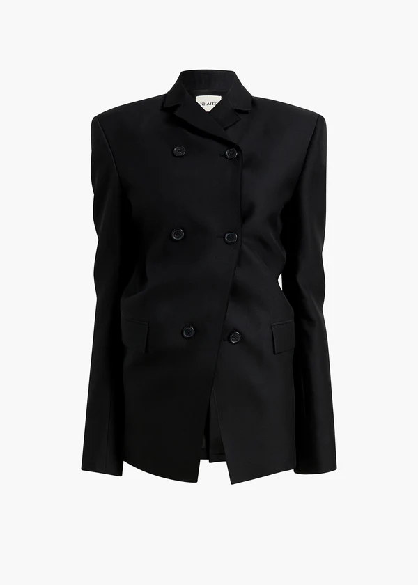 ROLO JACKET BLACK SILK CADY 6248582 200 GHOST