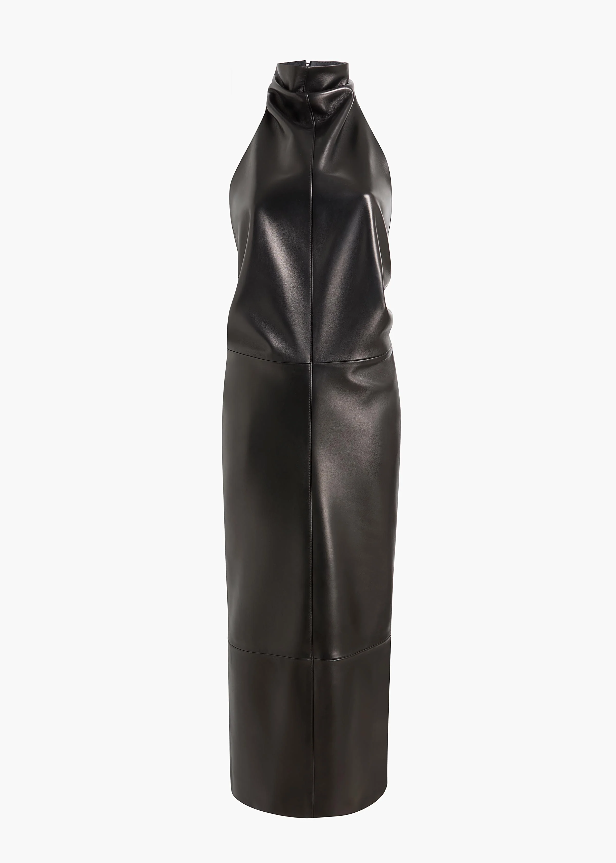 ROXANNE DRESS BLACK LEATHER 56501012 200 GHOST
