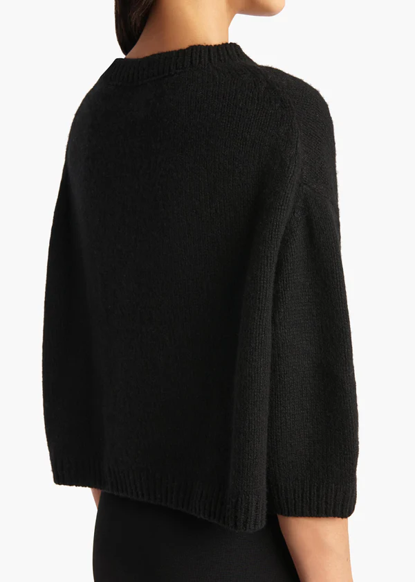 Sabina Sweater in Black DETAILED VIEW 2