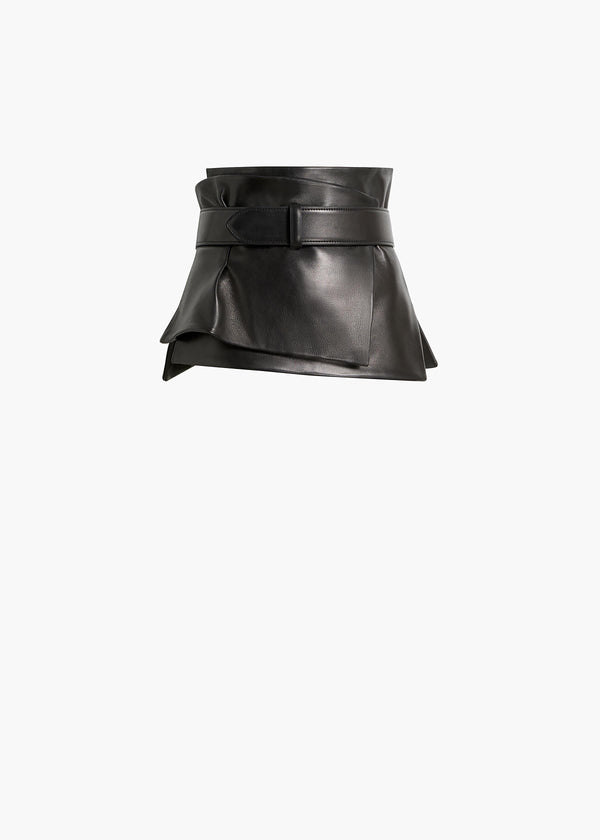 SASKIA BELT BLACK LEATHER 24901012 200 GHOST