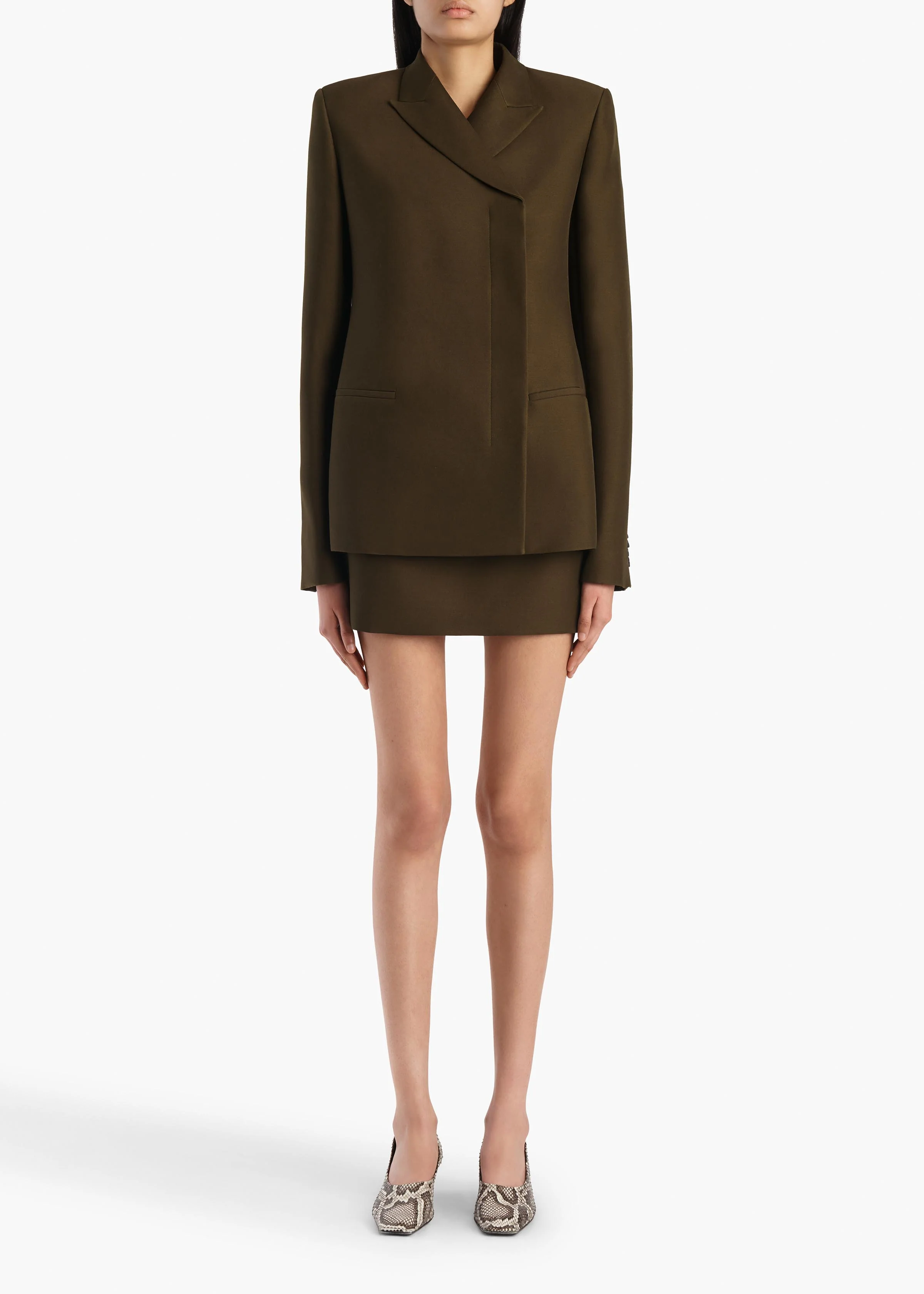 SILVANNAH JACKET DARK OLIVE 6180582 429 A STYLED