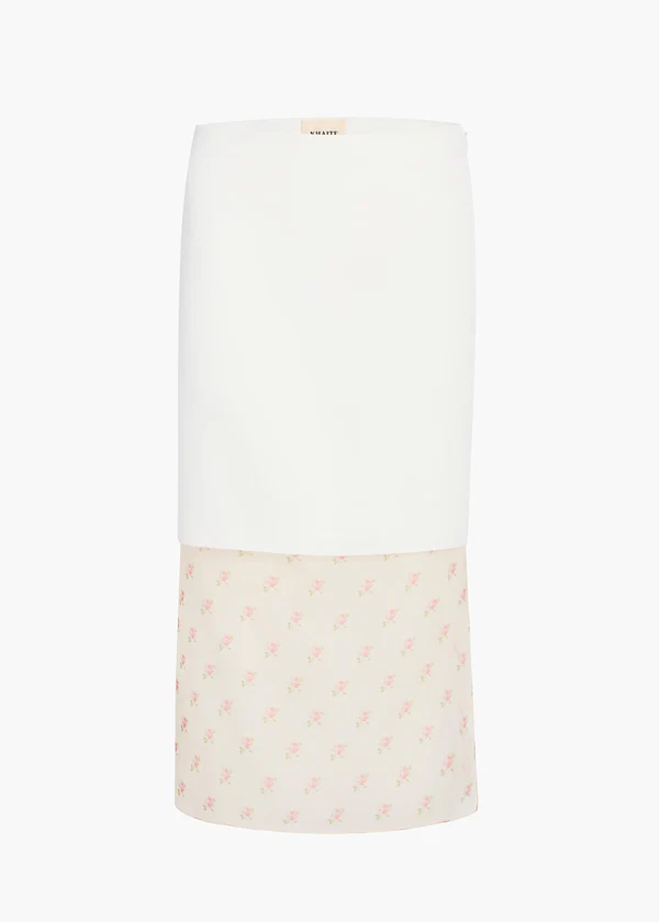 SYBIL SKIRT CHALK DITSY ROSE 41844070 690 GHOST