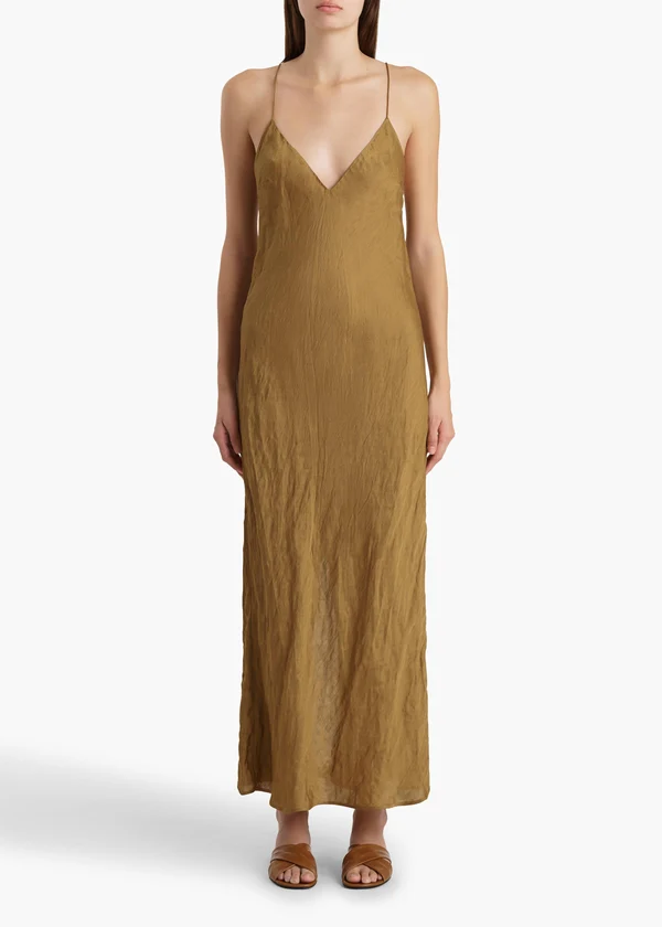 TAJA DRESS GOLDEN OCHRE 5595466 980 A STYLED