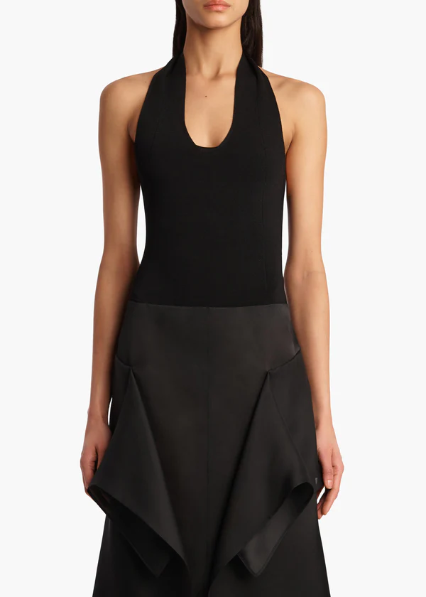 Toto Bodysuit in Black FRONT VIEW