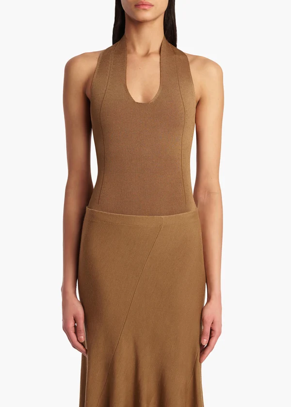 Toto Bodysuit in Carob FRONT VIEW