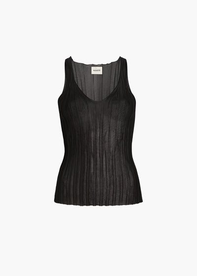 VAL TOP BLACK VISCOSE 18287429 200 GHOST