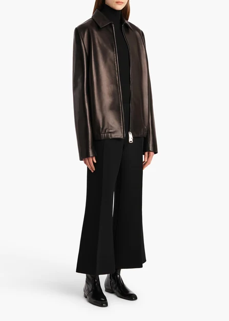 Jackson Jacket in Black Leather STYLED VIEW