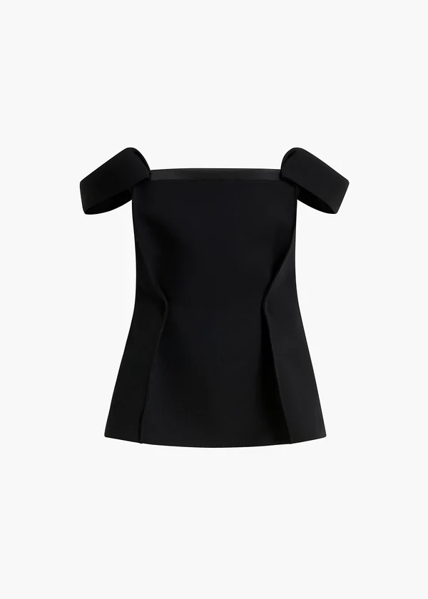 YASMINA TOP BLACK CREPE 24914114 200 GHOST