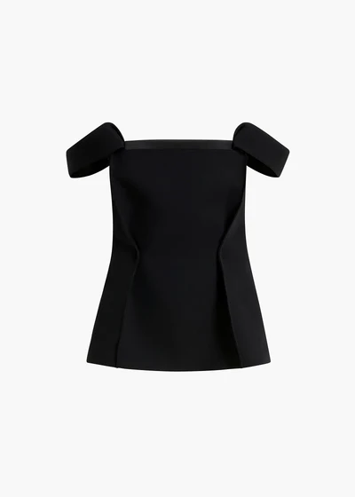 YASMINA TOP BLACK CREPE 24914114 200 GHOST